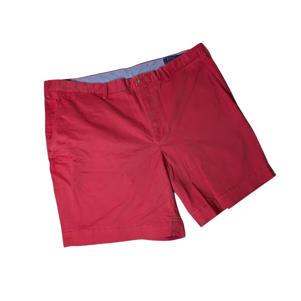 Polo Ralph Lauren Mens Stretch Straight Fit Chino Shorts Red Sz 42 NWT $90